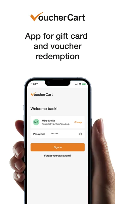 Capturas de pantalla de VoucherCart Redeem App.