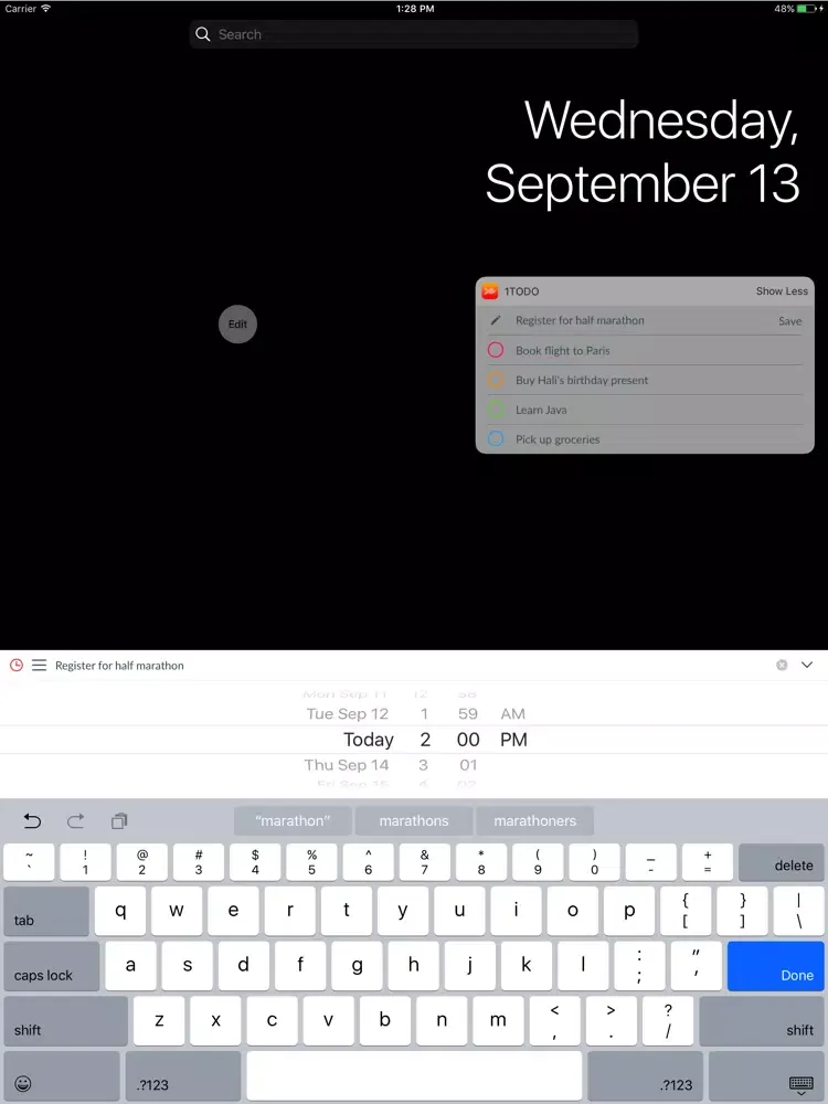 1Todo - To-Do List & Tasks iPad 应用截图