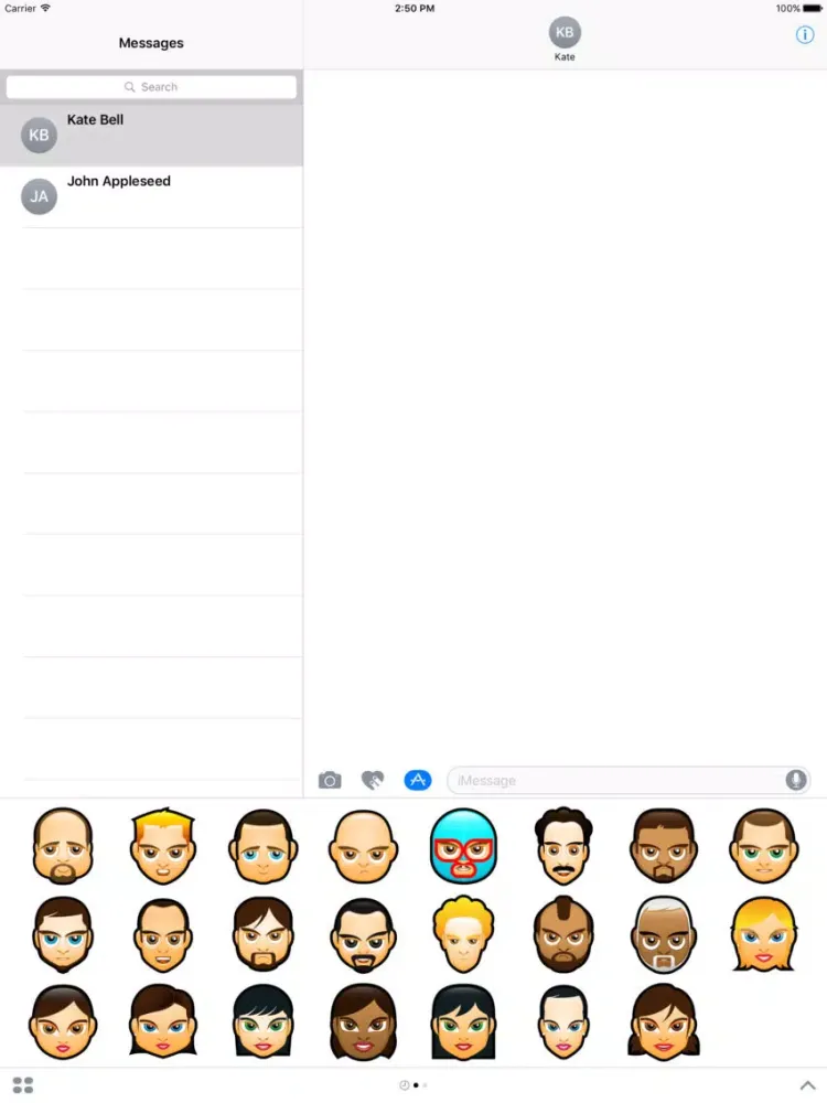Скриншоты Faces Stickers iPad 