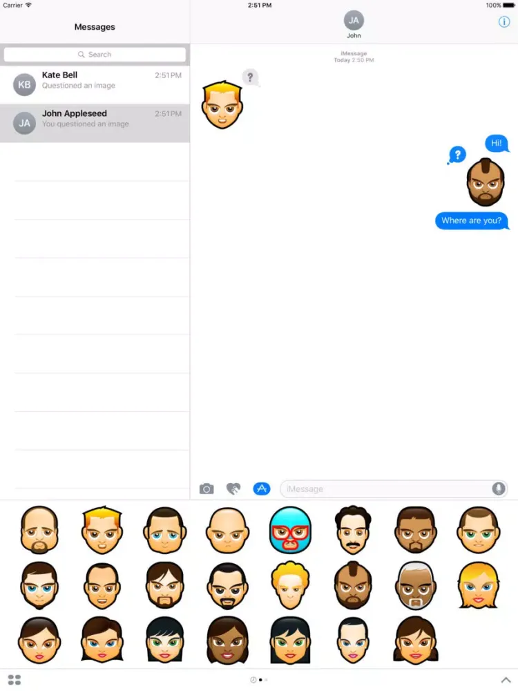 Скриншоты Faces Stickers iPad 