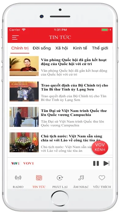 VOV Media. स्क्रीनशॉट
