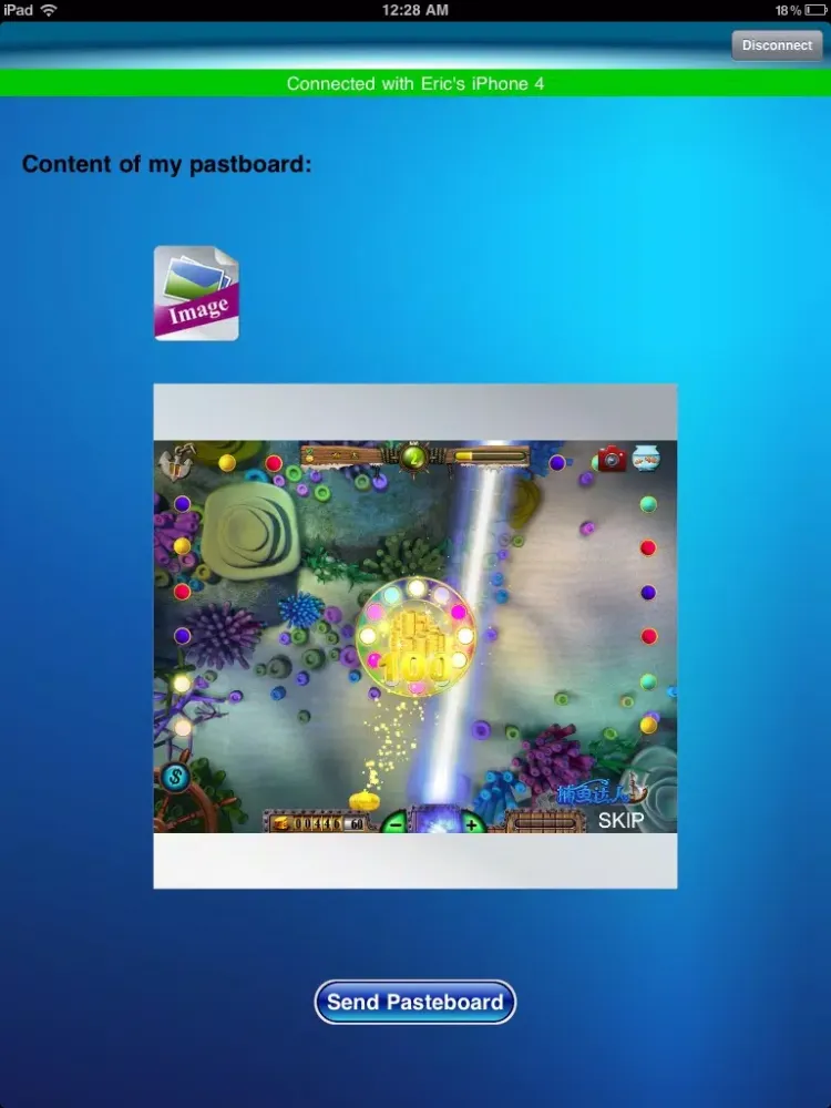 Screenshot di Air Pasteboard | Transfer pasteboard wirelessly between an Mac and an iOS device or between two iOS devices iPad 