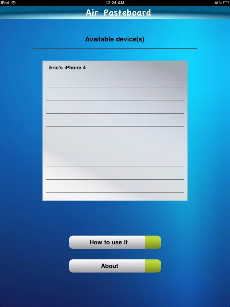 Screenshot di Air Pasteboard | Transfer pasteboard wirelessly between an Mac and an iOS device or between two iOS devices iPad 