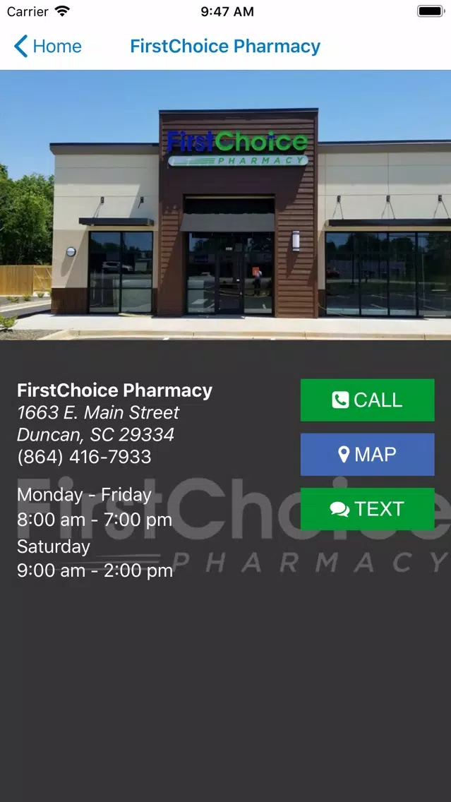 FirstChoice Pharmacy スクリーンショット