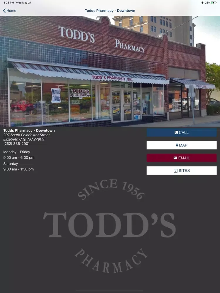 Capturas de tela do Todds Pharmacy iPad 