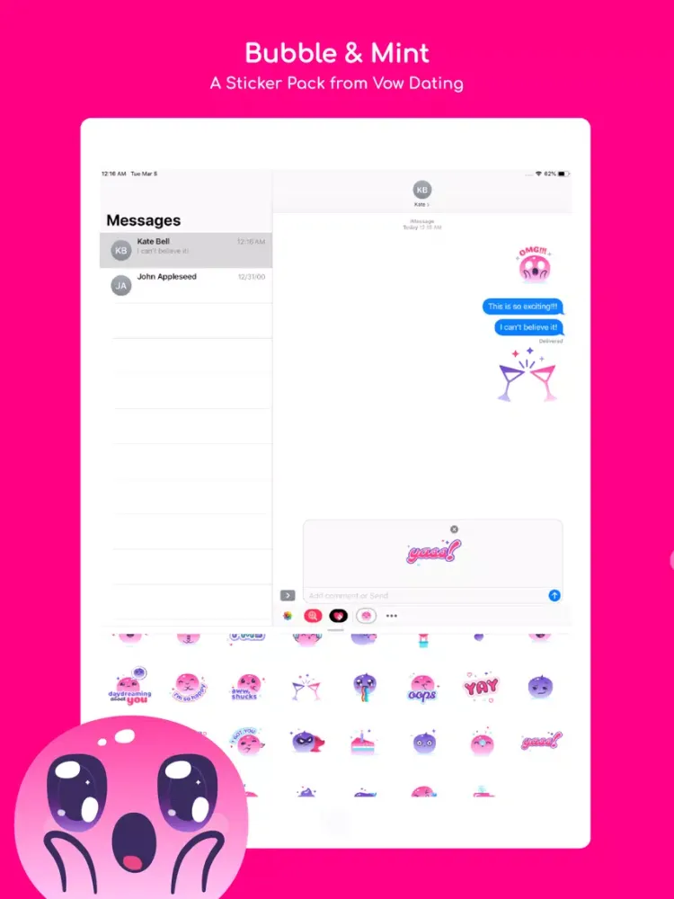 Vow - Loveys Sticker Pack iPad 应用截图