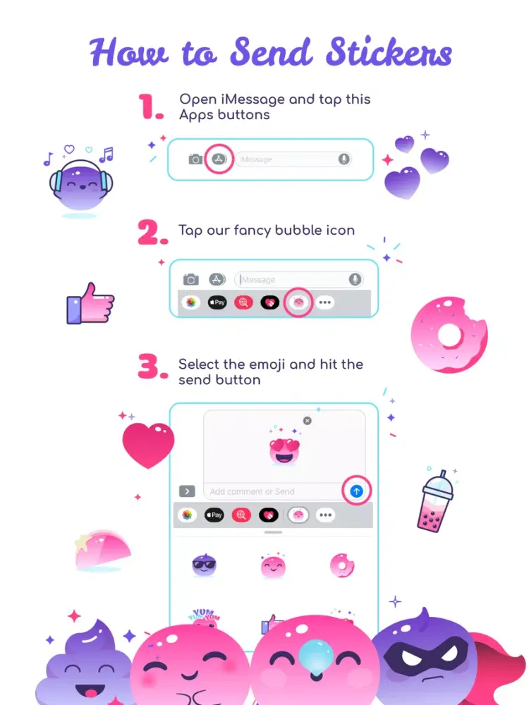 Vow - Loveys Sticker Pack iPad 应用截图