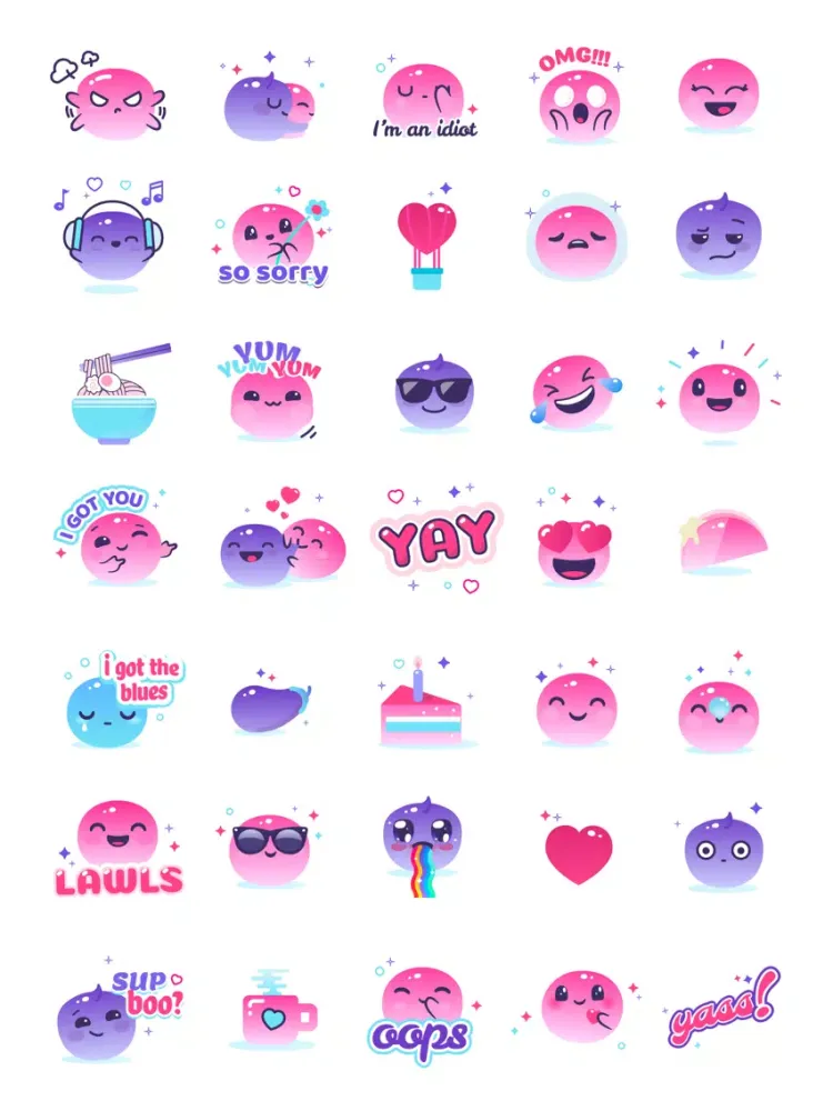 Vow - Loveys Sticker Pack iPad 应用截图