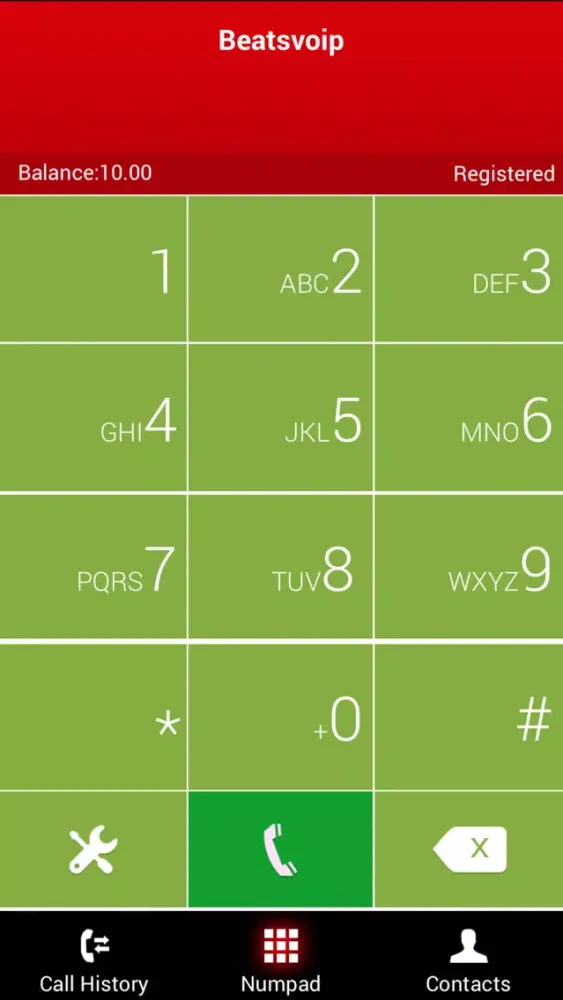 ภาพหน้าจอของ BeatsVoip Dialer