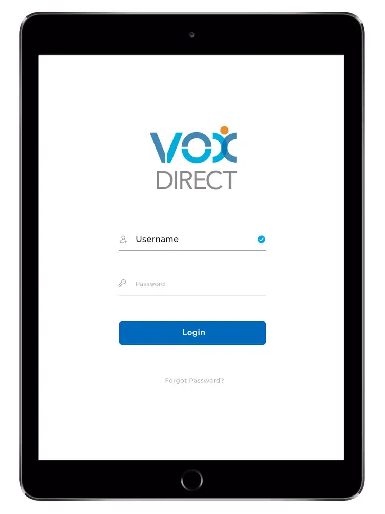 VoxDirect Connect iPad  Screenshots