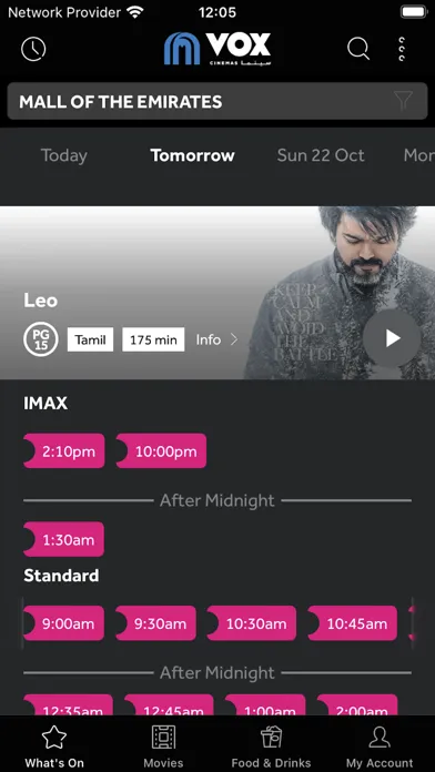 VOX Cinemas App Screenshots