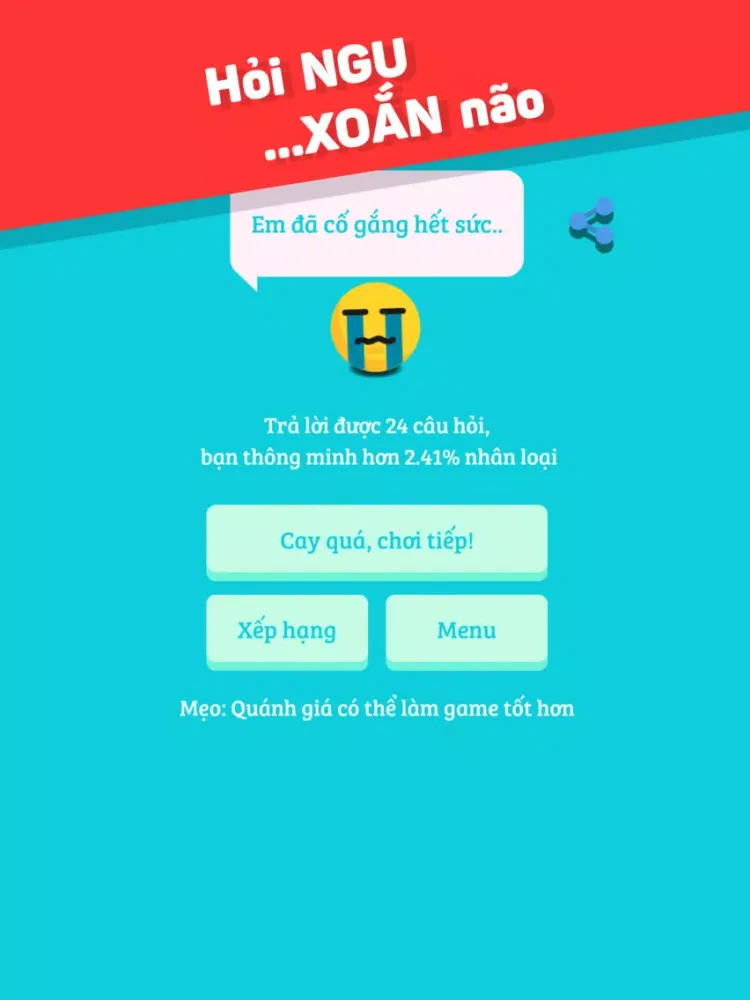 Hỏi Ngu 6 - Đố vui hại não! iPad  Screenshots