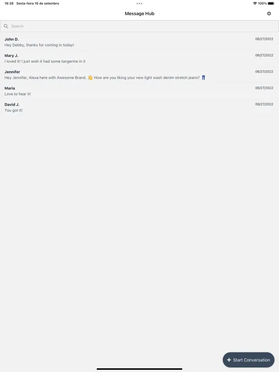 Tangkapan skrin Voxie: Message Hub Lite iPad 