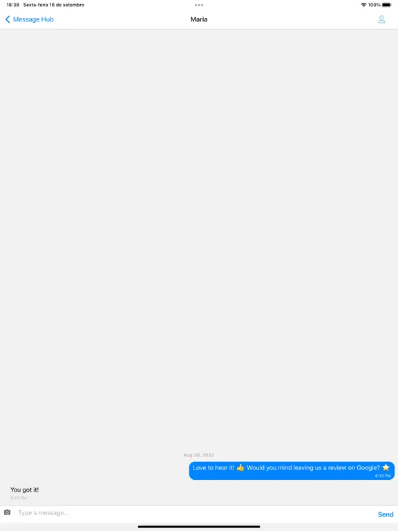 Tangkapan skrin Voxie: Message Hub Lite iPad 