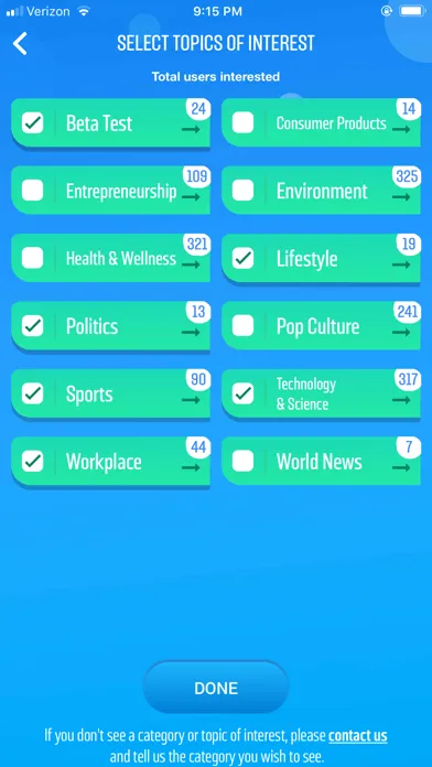 Captures d'écran de VoxPop - Voice your opinion
