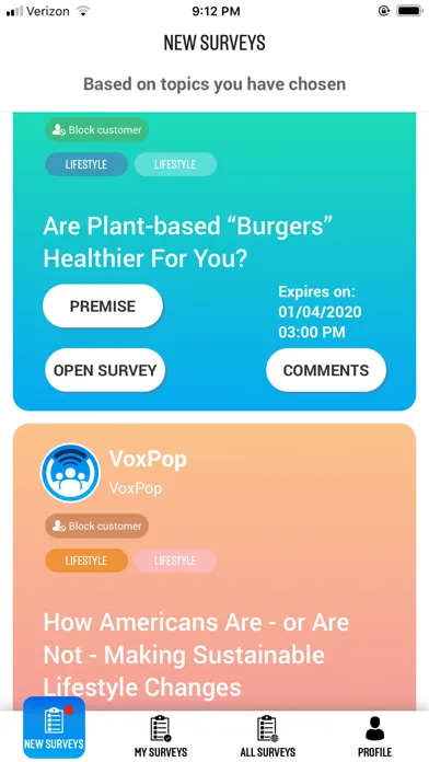 Captures d'écran de VoxPop - Voice your opinion