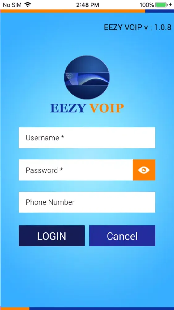 Tangkapan layar EEZY VOIP