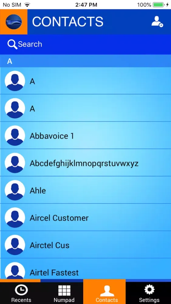 Tangkapan layar EEZY VOIP