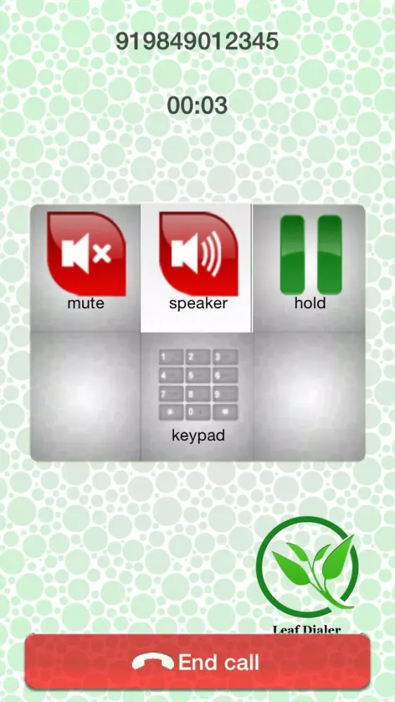 Capturas de tela do Leaf Dialer