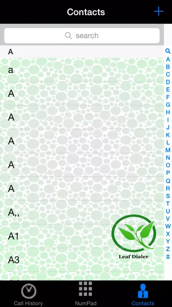 Capturas de tela do Leaf Dialer