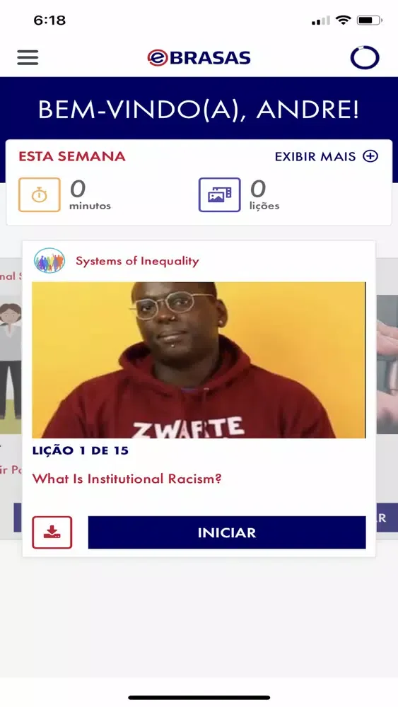 Capturas de tela do e-BRASAS