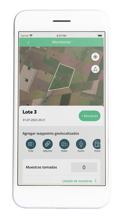 Captures d'écran de SIMA Monitoreo de Cultivos