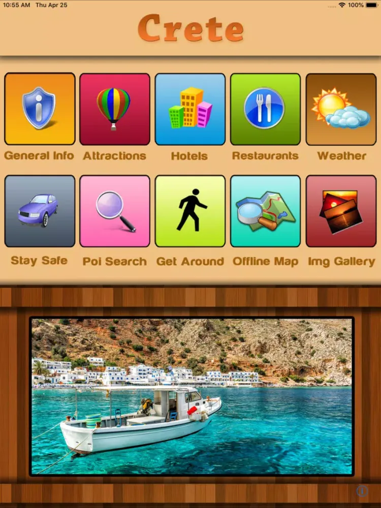 Crete Island Offline Travel iPad 应用截图