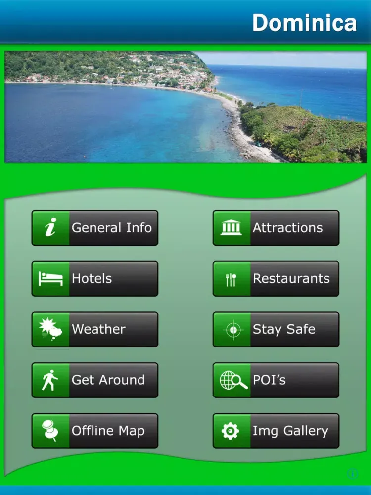 Captures d'écran de Dominica Offline Map Guide iPad 