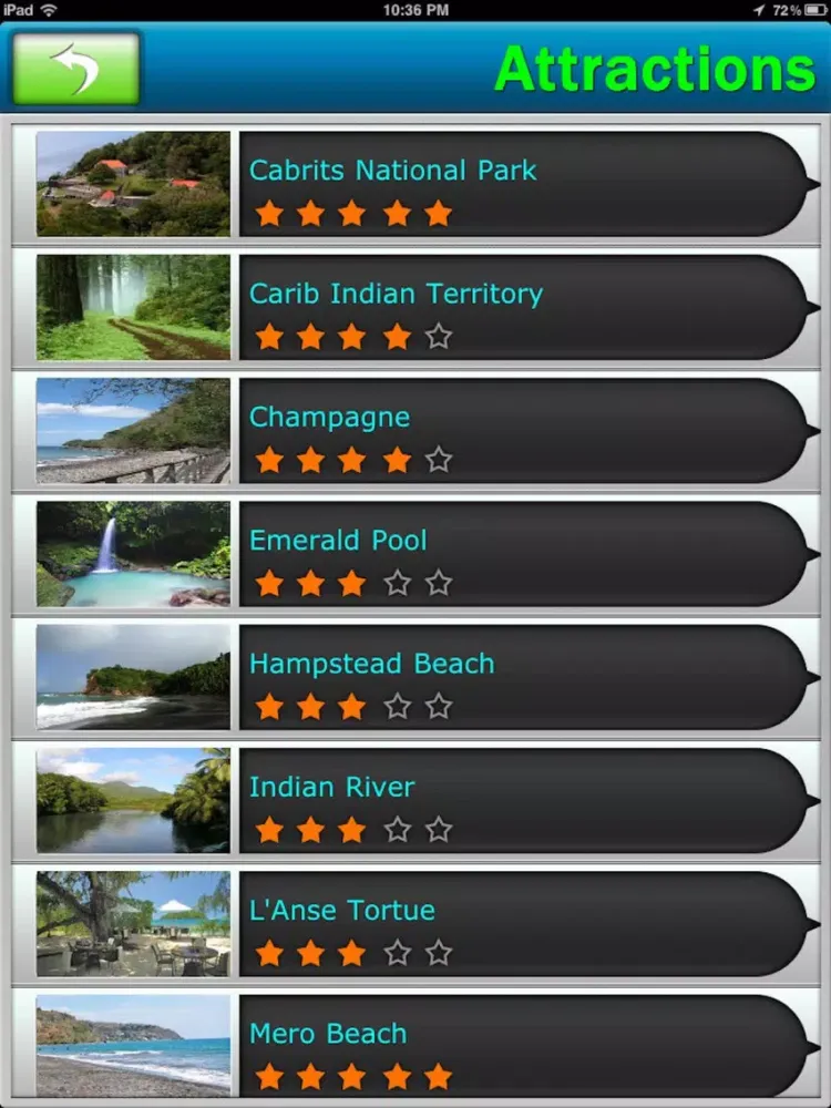 Captures d'écran de Dominica Offline Map Guide iPad 