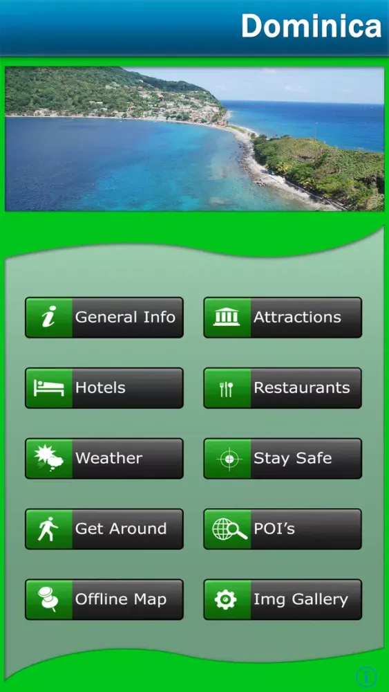 Captures d'écran de Dominica Offline Map Guide