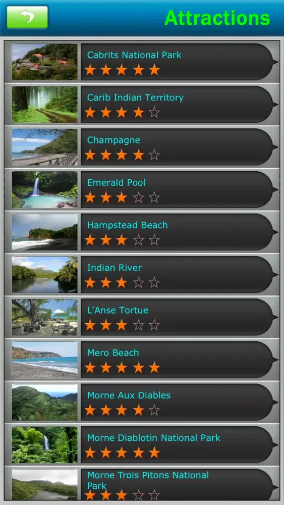 Captures d'écran de Dominica Offline Map Guide