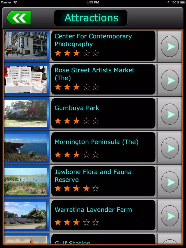 Melbourne Offline Map Guide iPad  Screenshots