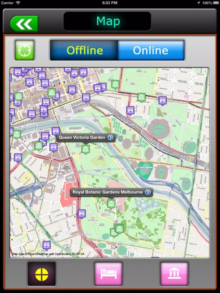 Melbourne Offline Map Guide iPad  Screenshots