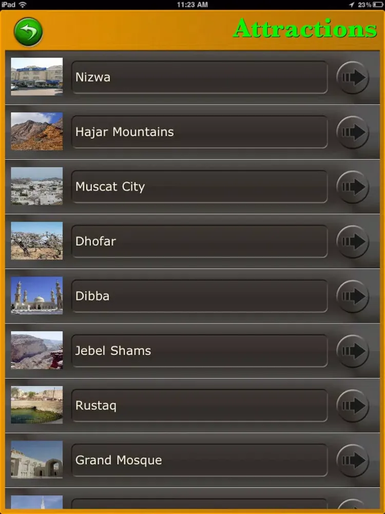 Oman Tourism Guide iPad  Screenshots