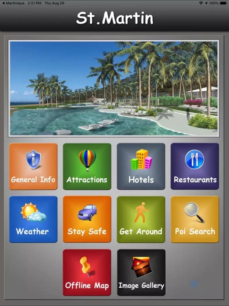Ảnh chụp màn hình của St Martin/Sint Maarten Guide iPad 