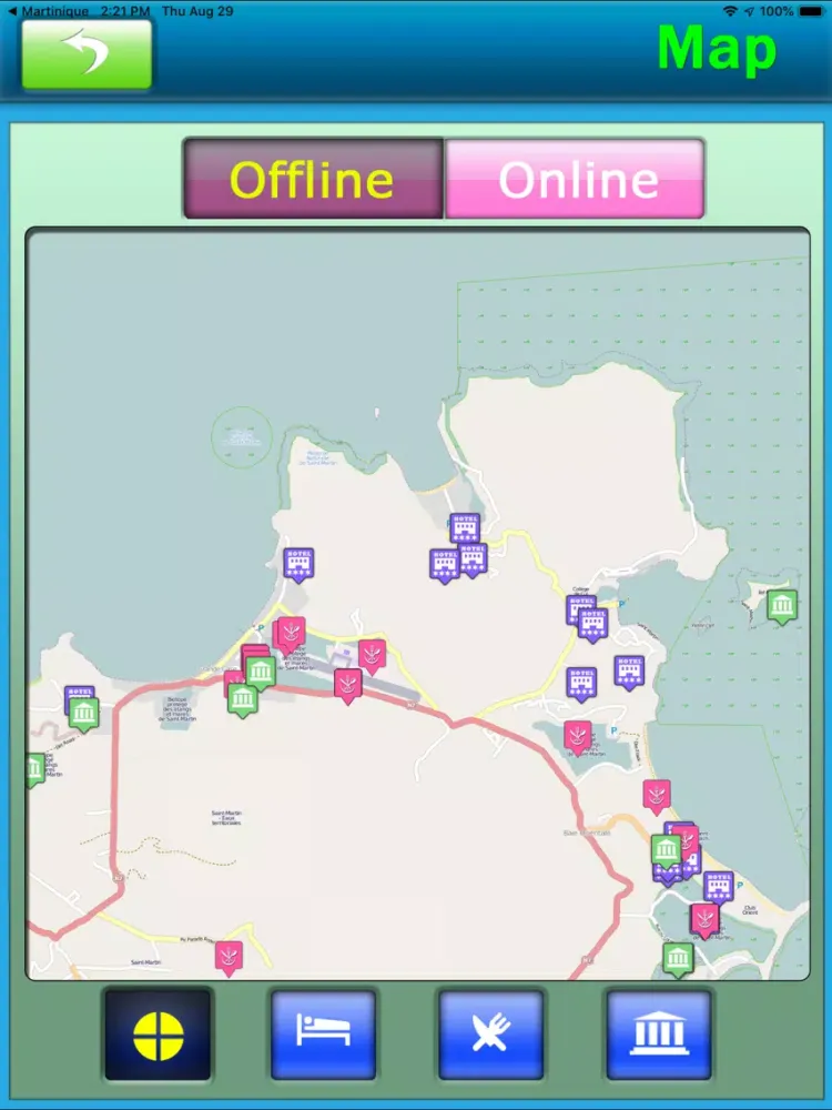 Ảnh chụp màn hình của St Martin/Sint Maarten Guide iPad 