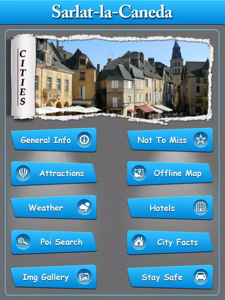 Sarlat-la-Caneda Offline Guide iPad  スクリーンショット