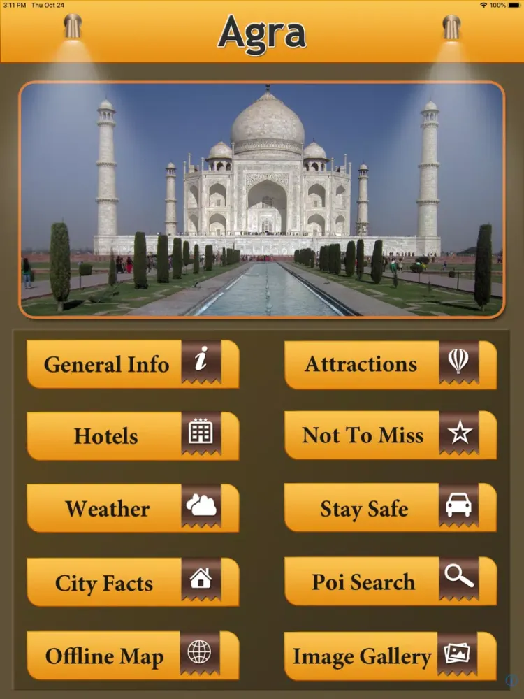 Zrzuty ekranu Agra - Taj Mahal Offline Guide iPad 