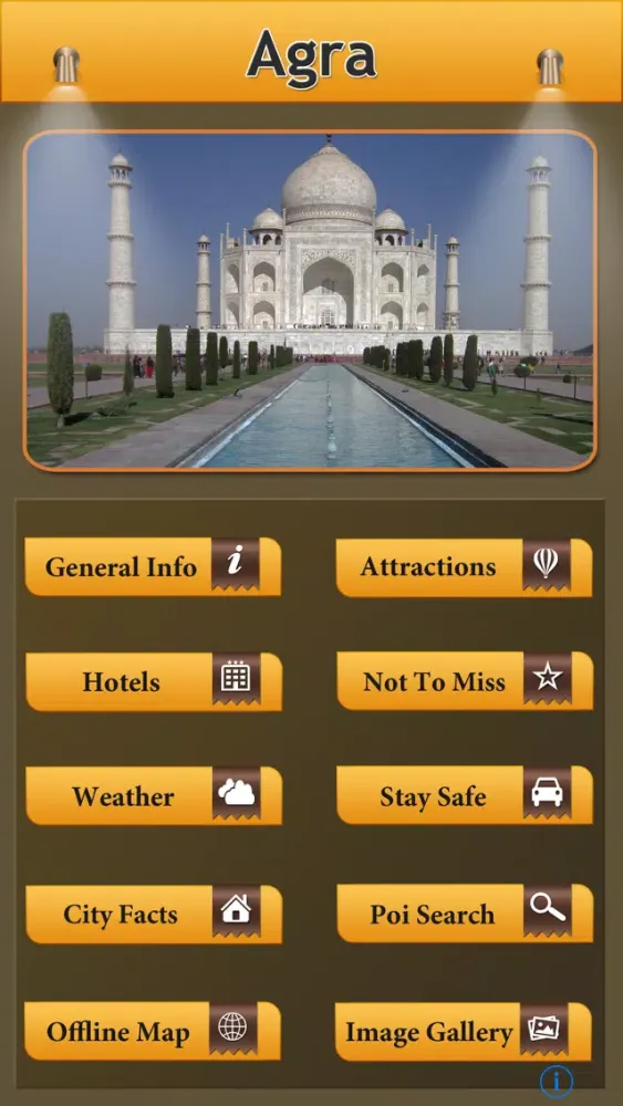 Zrzuty ekranu Agra - Taj Mahal Offline Guide