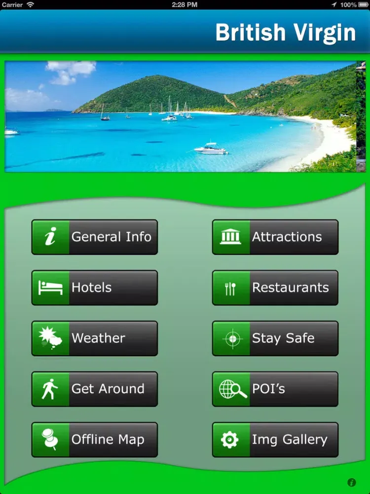British Virgin Islands offline Map Travel Guide iPad  Ekran Görüntüleri