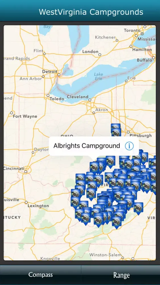 Captures d'écran de West Virginia Campgrounds