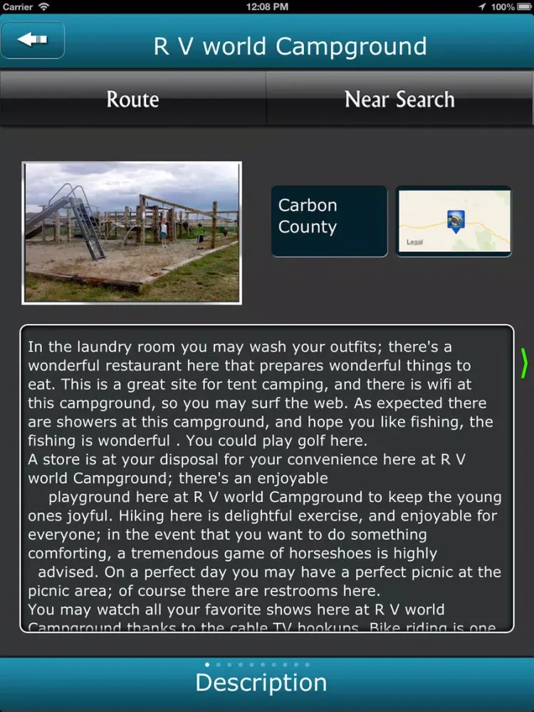 Tangkapan layar Wyoming Campgrounds iPad 