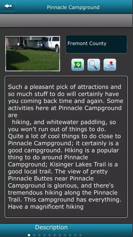 Tangkapan layar Wyoming Campgrounds