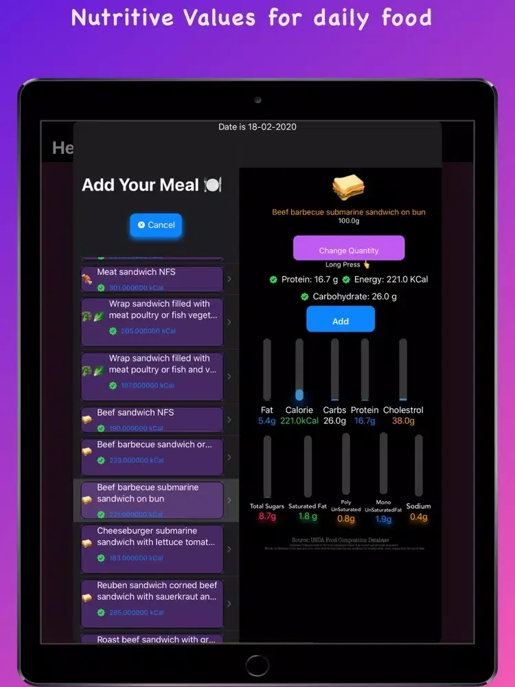 Captures d'écran de Healthy Zing : Track calories iPad 