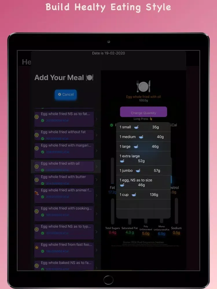 Captures d'écran de Healthy Zing : Track calories iPad 