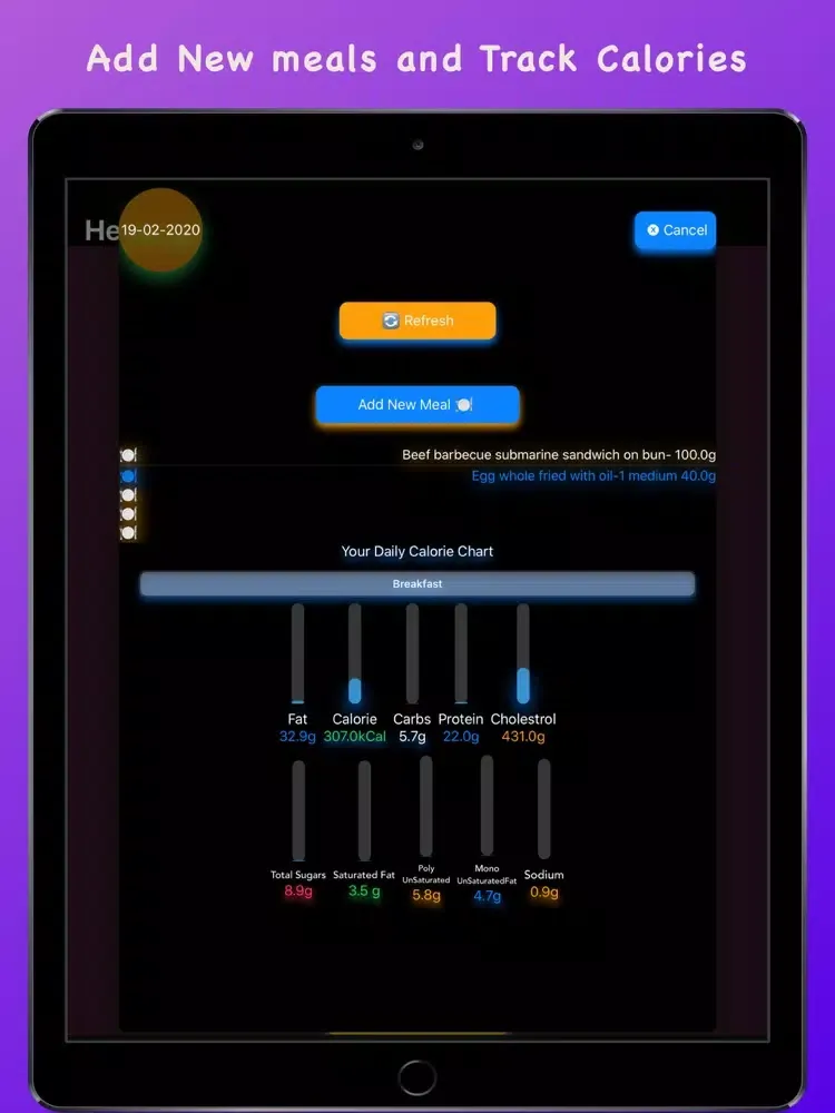 Captures d'écran de Healthy Zing : Track calories iPad 