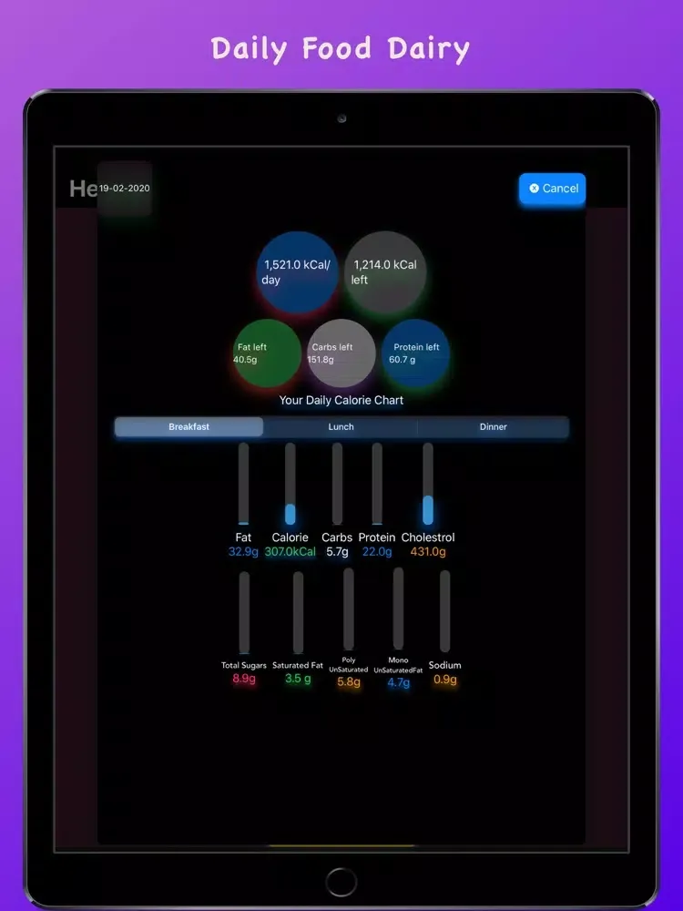 Captures d'écran de Healthy Zing : Track calories iPad 
