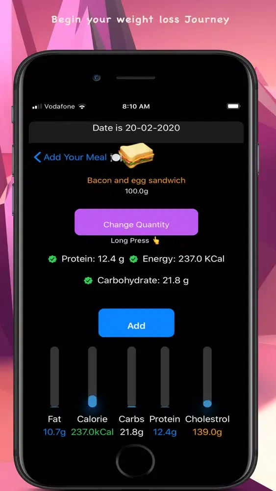 Captures d'écran de Healthy Zing : Track calories