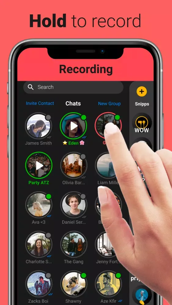 Capturas de tela do Voystory: Messaging w/ Voice