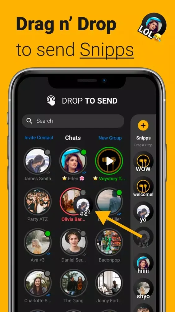 Capturas de tela do Voystory: Messaging w/ Voice